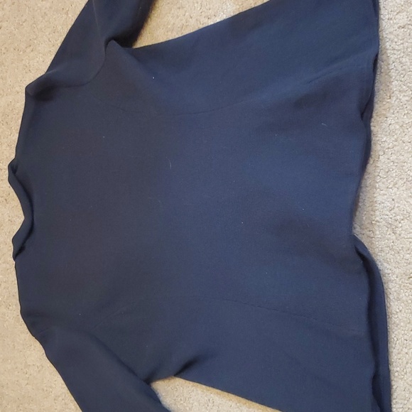 Ann Taylor Navy Sweater Jacket L - Picture 4 of 14